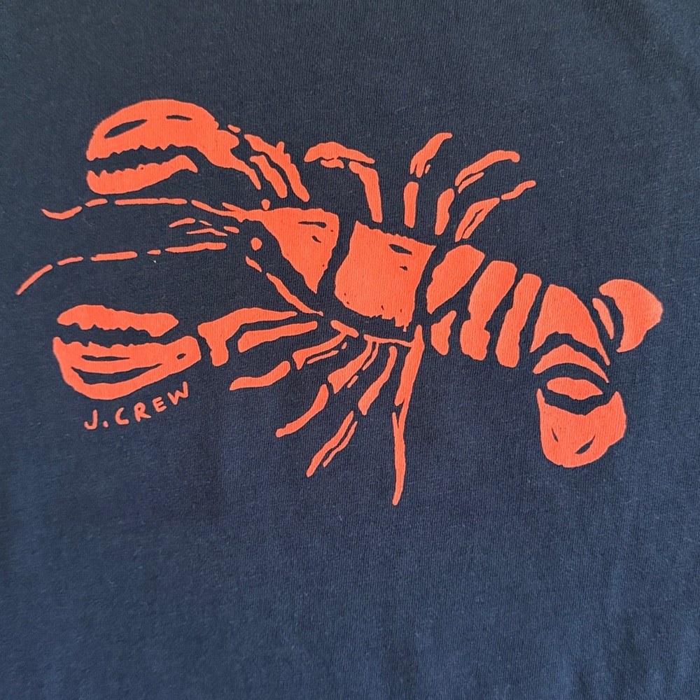 J. Crew Navy Collector Lobster Tee Women’s Medium NWOT - Picture 3 of 8